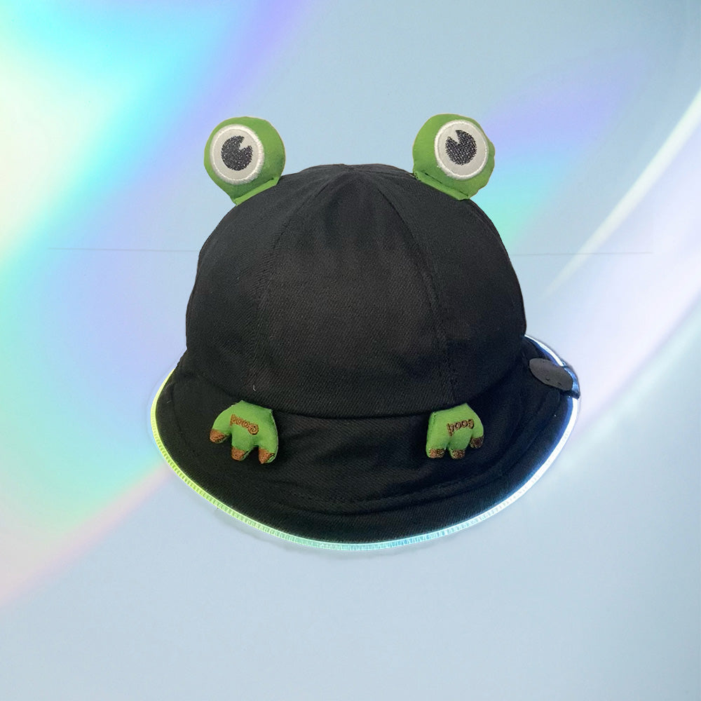 Frogster (Black) – LED Bucket Hat