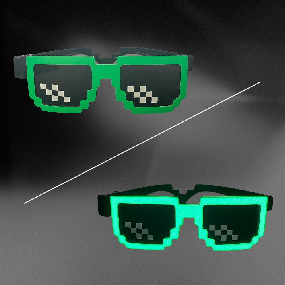 Pixel Quest - LED Glasses (Green)