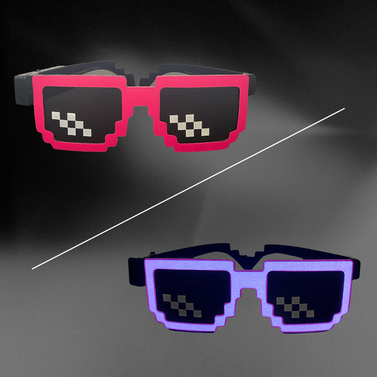 Pixel Quest - LED Glasses (Pink)