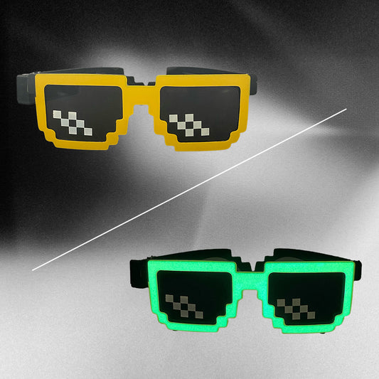 Pixel Quest - LED Glasses (Yellow)