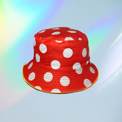 Polka Dot Mushroom - Reversible LED Bucket Hat