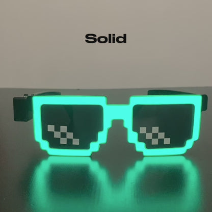 Pixel Quest - LED Glasses (Green)