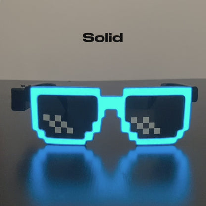 Pixel Quest - LED Glasses (Blue)