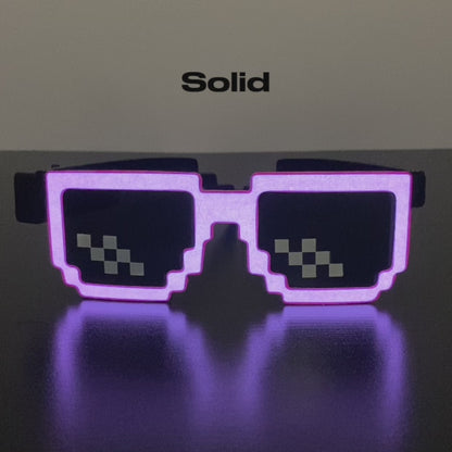 Pixel Quest - LED Glasses (Pink)